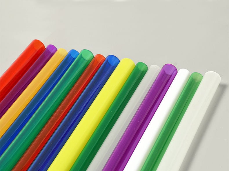 Colored Plexiglass Cylinder